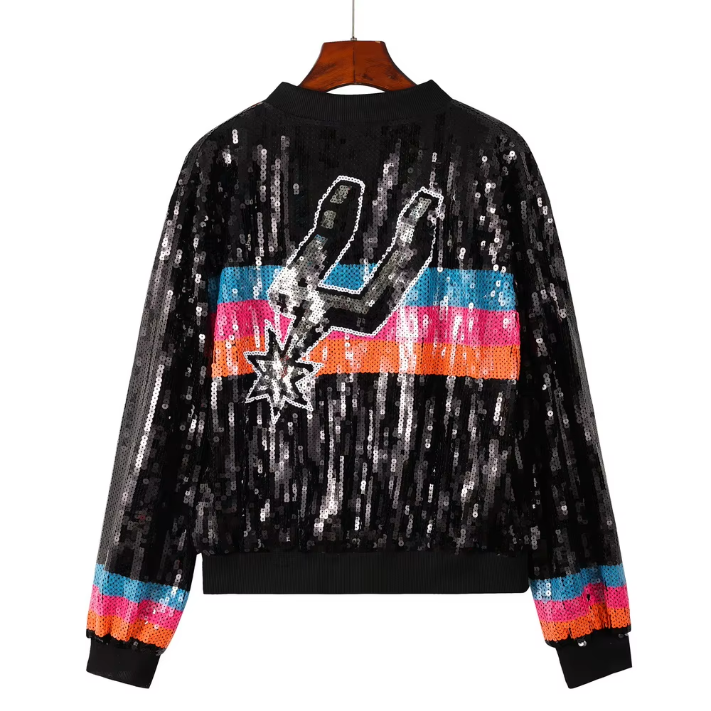 San Antonio Spurs Black Sequin Jacket