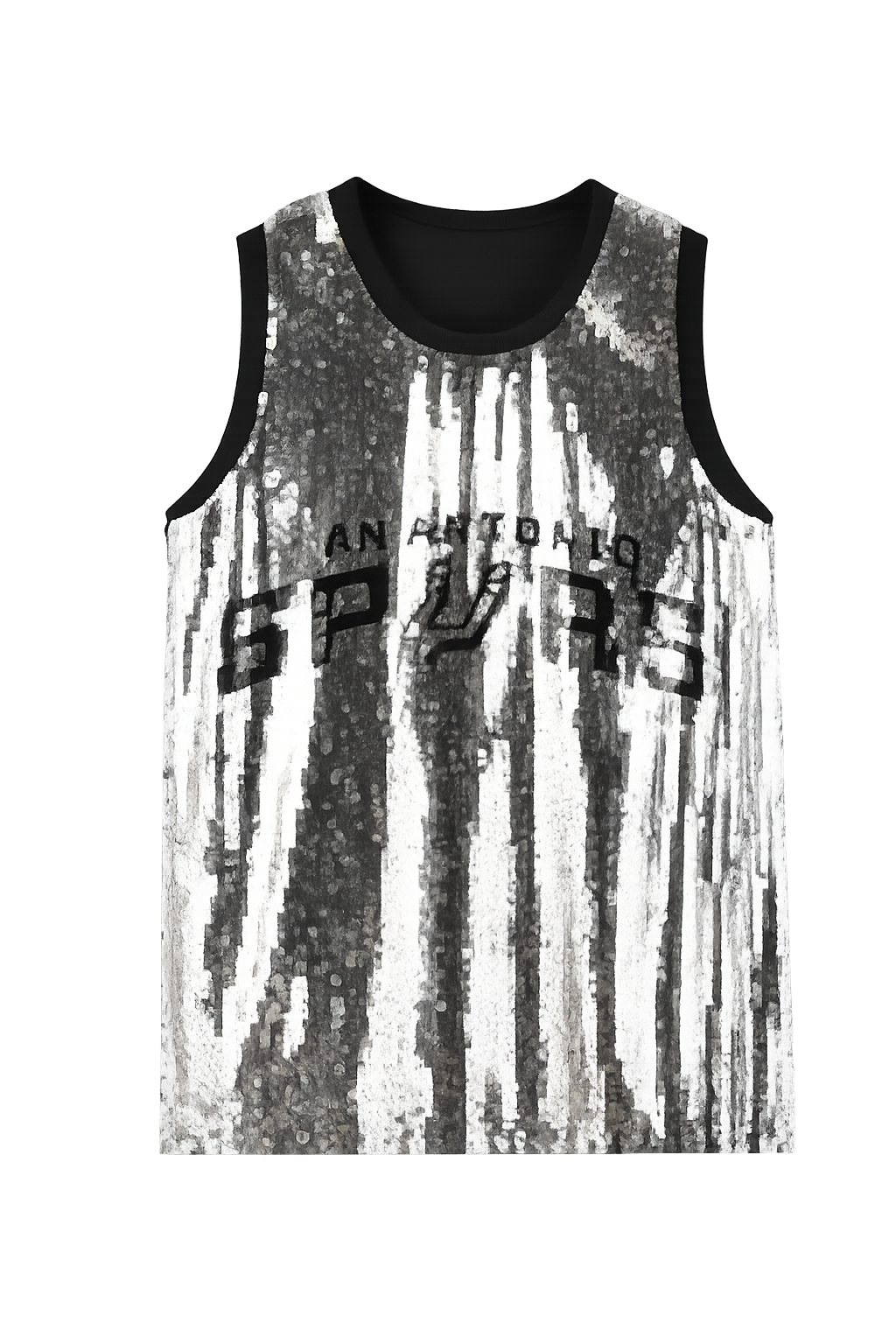 San Antonio Spurs Silver Sequin Tank Jersey