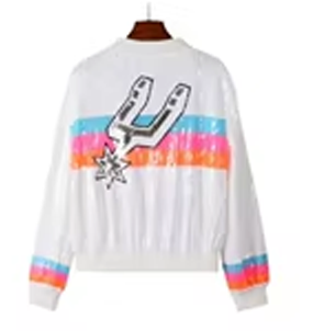 San Antonio Spurs White Sequin Jacket